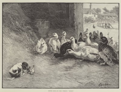 裁判官と陪審の前に、評決、有罪 作： Louis Wain